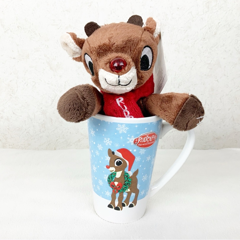 DanDee Rudolph The Red Nose Reindeer Plush & Mug Set Christmas 20 Oz
